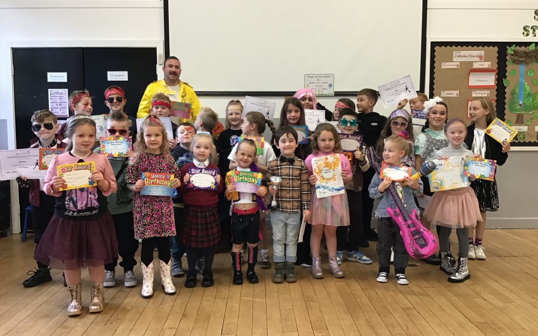 STARS OF THE WEEK 16.10.26 – AND ROCK STAR DAY WHOLE SCHOOL PIC!
